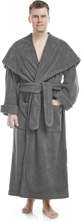 Arus Men's Hooded Cotton Robe