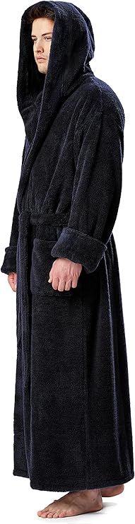 Arus Men's Fleece Hooded Robe