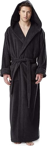 arus-men-s-hood-n-full-ankle-length-hooded-turkish-cotton-bathrobe-black