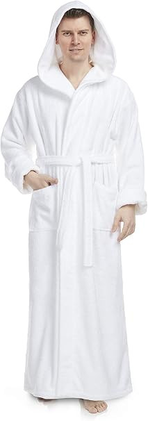 arus-men-s-hood-n-full-ankle-length-hooded-turkish-cotton-bathrobe-white
