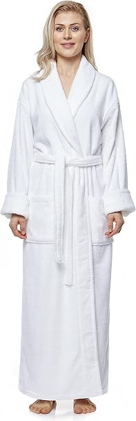 arus-women-s-long-style-full-length-thick-shawl-collar-turkish-bathrobe-white