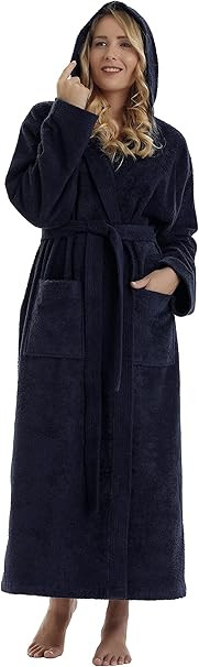 arus-women-s-pacific-hooded-turkish-cotton-bath-robe-with-full-length-options-black