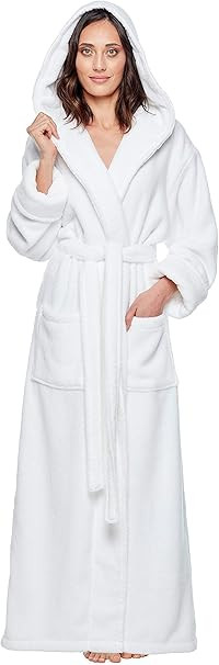 arus-womens-soft-twist-hooded-full-length-turkish-cotton-long-bathrobe-white